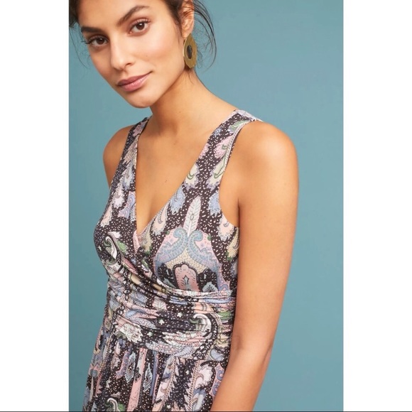 Anthropologie Maeve Leslie Midi Dress Paisley Size Small Sleeveless - Picture 3 of 16